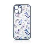 Design Etui iPhone 12 Pro Max w kwiaty ciemnoniebieski