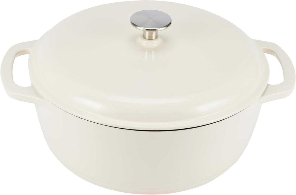 Amazon Basics Emaliowany żeliwny kociołek myśliwski, 7 l