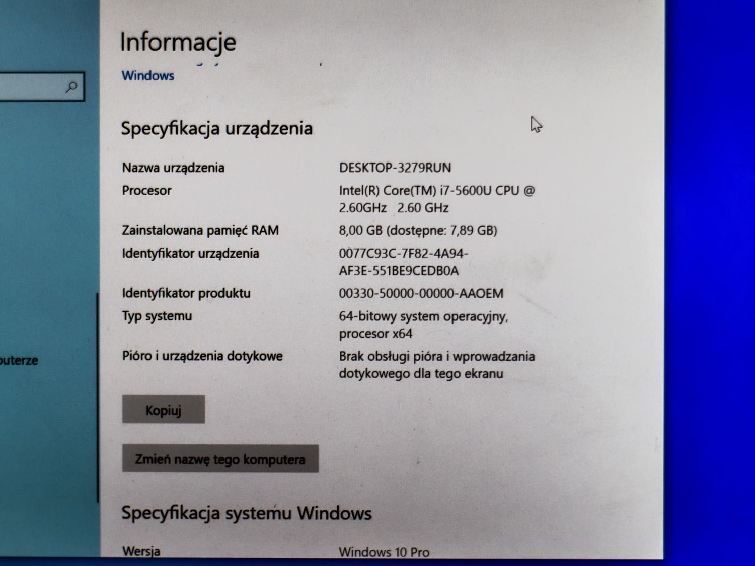 Laptop do szkoły pracy, dysk SSD 256GB, 8GB RAM - dell latitude E7450