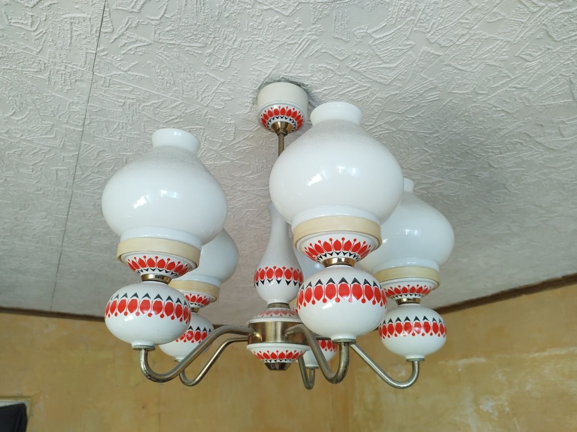 Lampa, żyrandol PRL