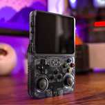 Nowa retro konsola R36S w kolorze transparent black