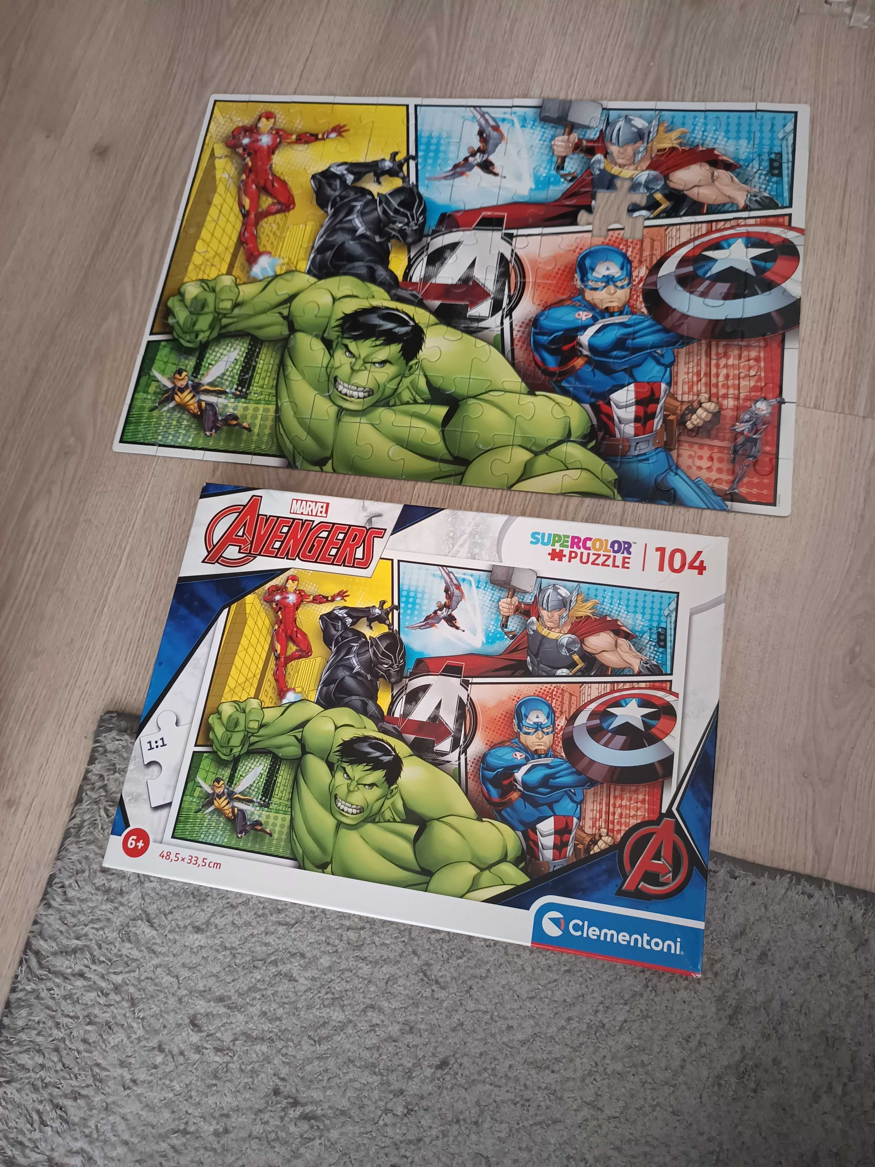 Puzzle 104 Hulk, kapitan Ameryka