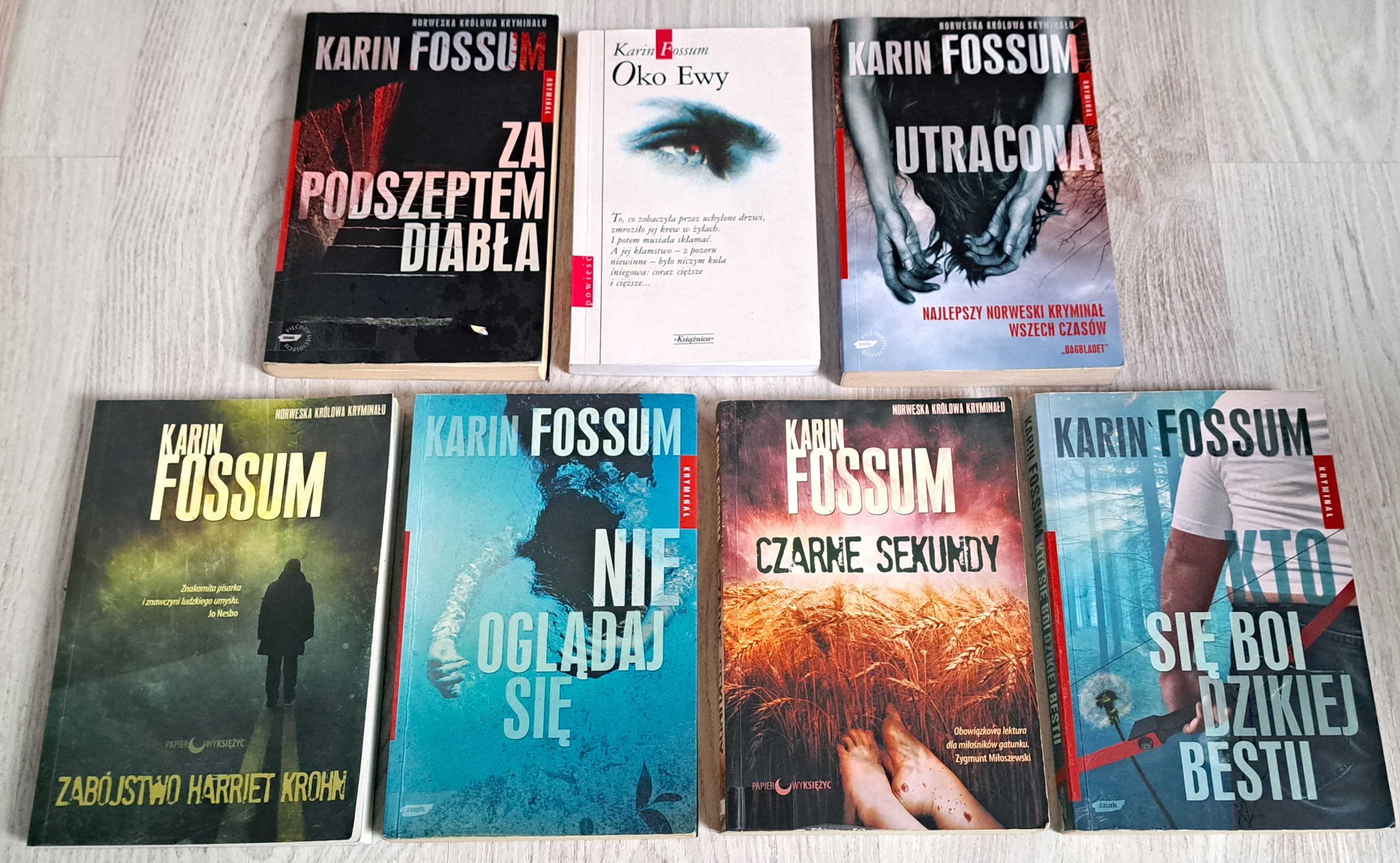 7x Fossum Oko Ewy Utracona Czarne sekundy Kto się boi Nie oglądaj się