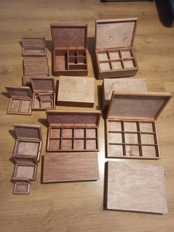 Pudełka drewniane do rękodzieła, decoupage, handmade, pudełko. 18szt