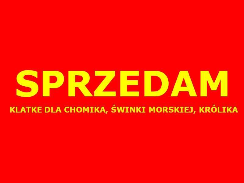 KLATKA dla CHOMIKA/ŚWINKI morskiej/KRÓLIKA-wygodna i funkcjonalna!