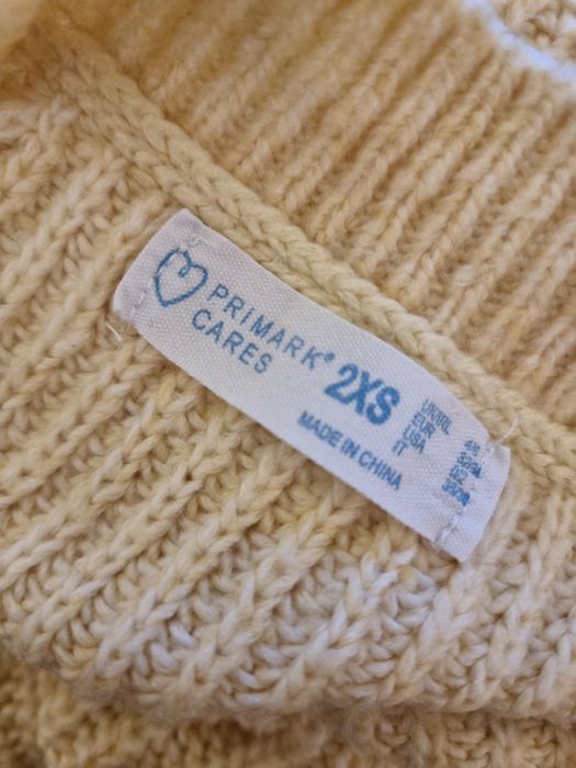 Sweter żółty damski pleciony ciepły rozmiar M Primark