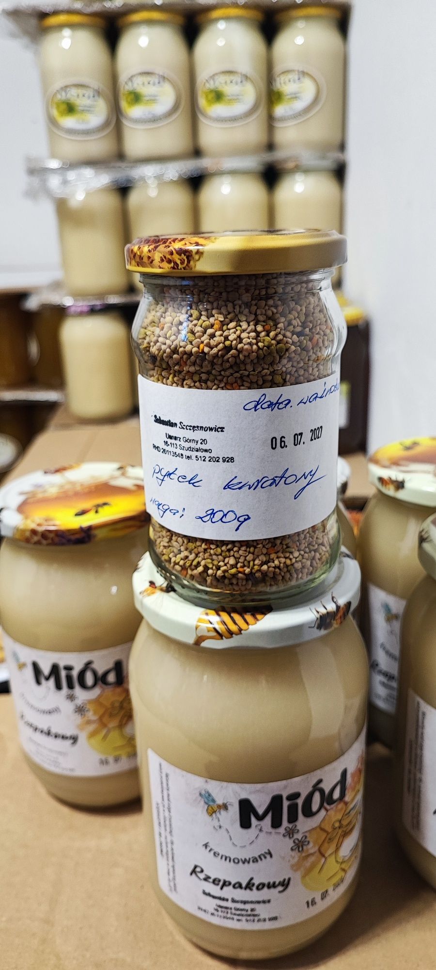 Miód Pszczeli 2025, pyłek pszczeli, propolis, kit.