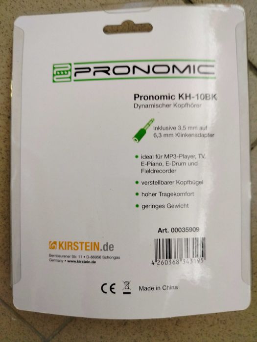 Słuchawki Pronomic KH-10BK