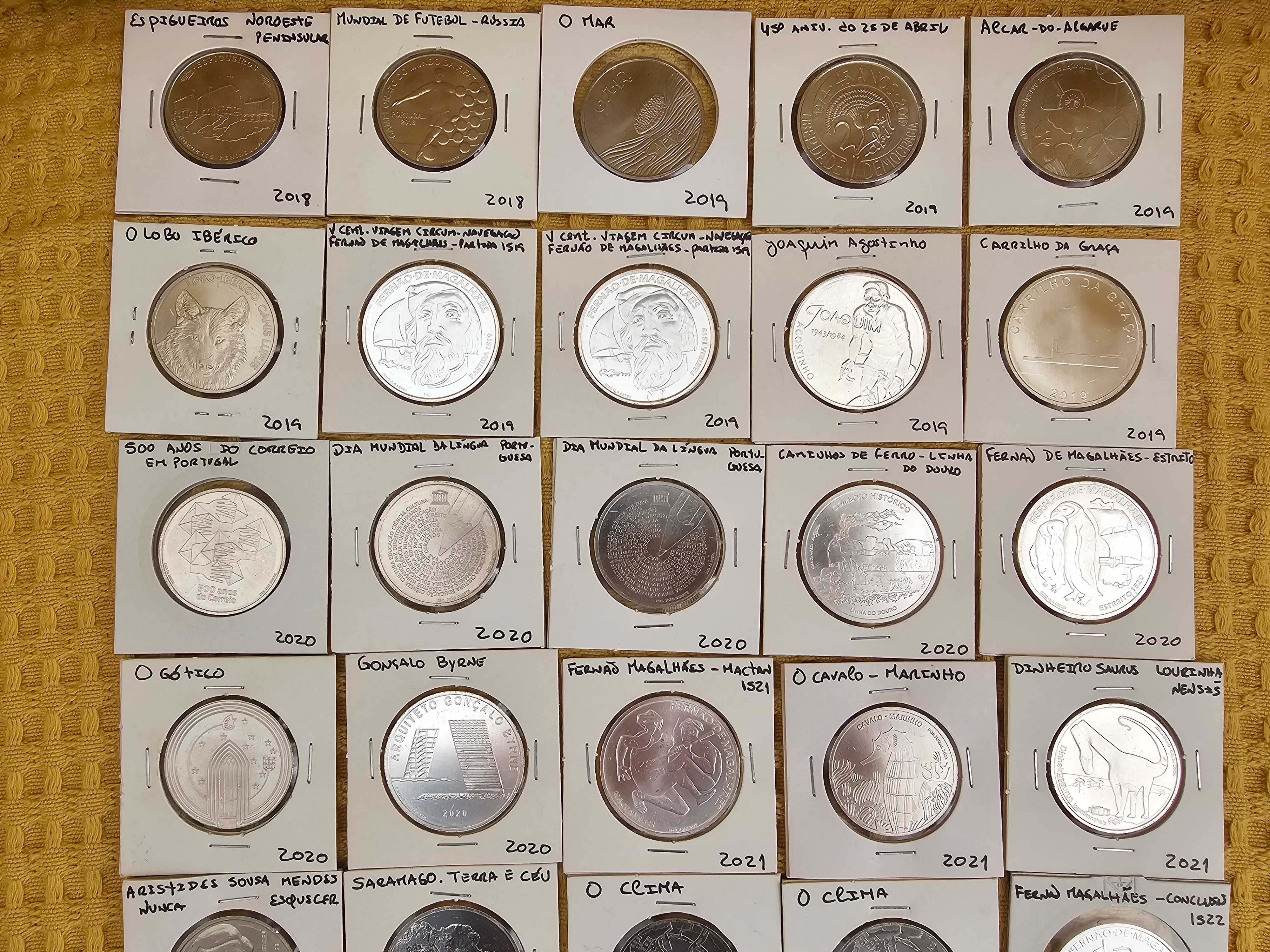 Moedas de colecção da INCM em cuproníquel e prata 500