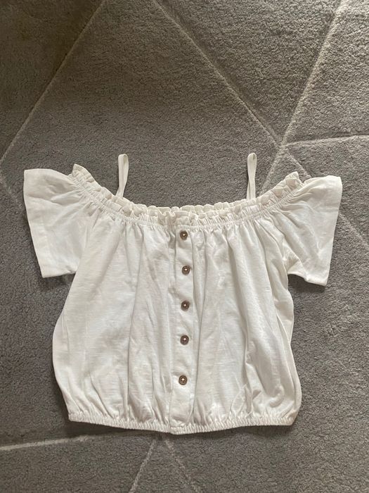 śliczna biała letnia bluzka r. 134/140