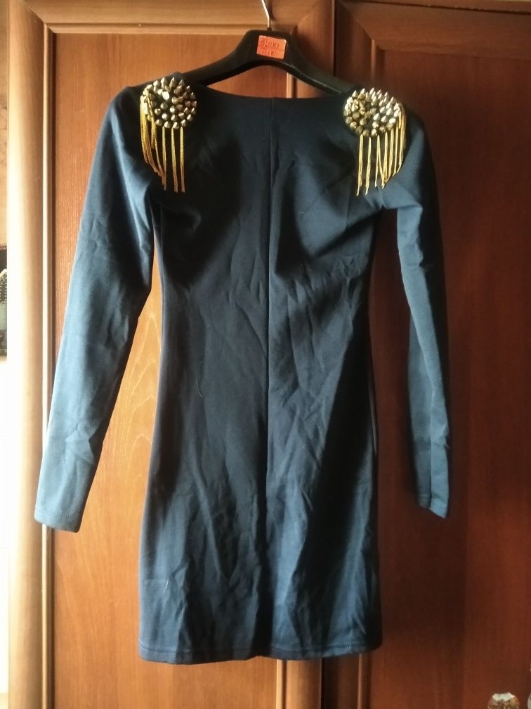 Платье туника синяя и черная