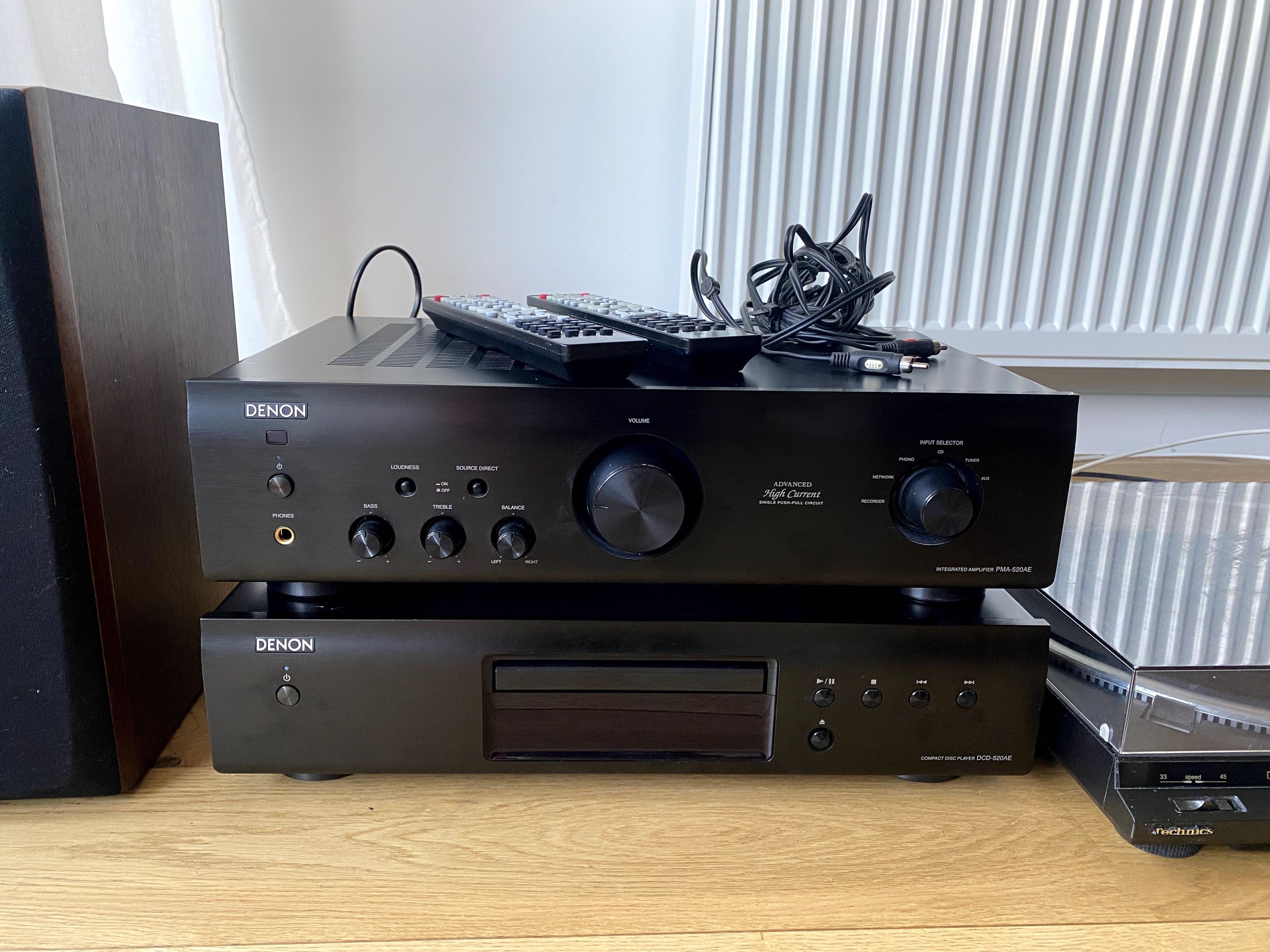 Zestaw - gramofon + wzmacniacz + 2 głośniki + odtwarzacz CD