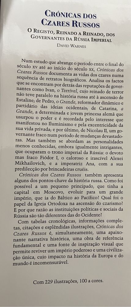 Crónicas dos Czares Russos - de David Warnes