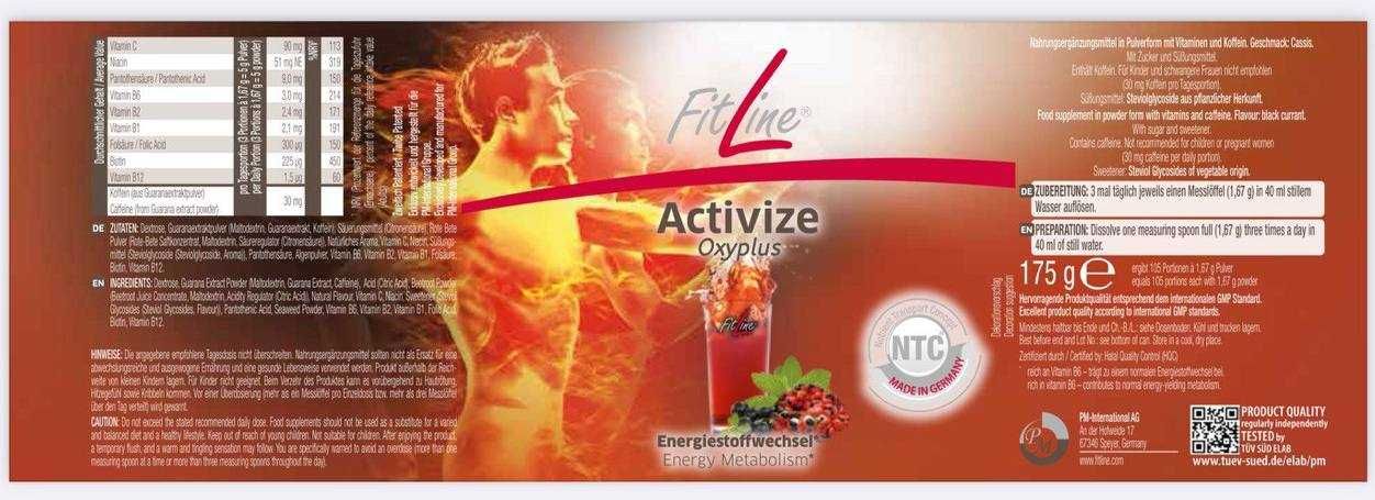 Вітаміни FitLine Activize Oxyplus - якість для здорового життя