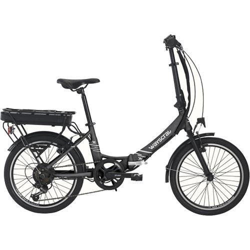 Bicicleta Eléctrica Dobrável modelo Wayscral E100 em preto