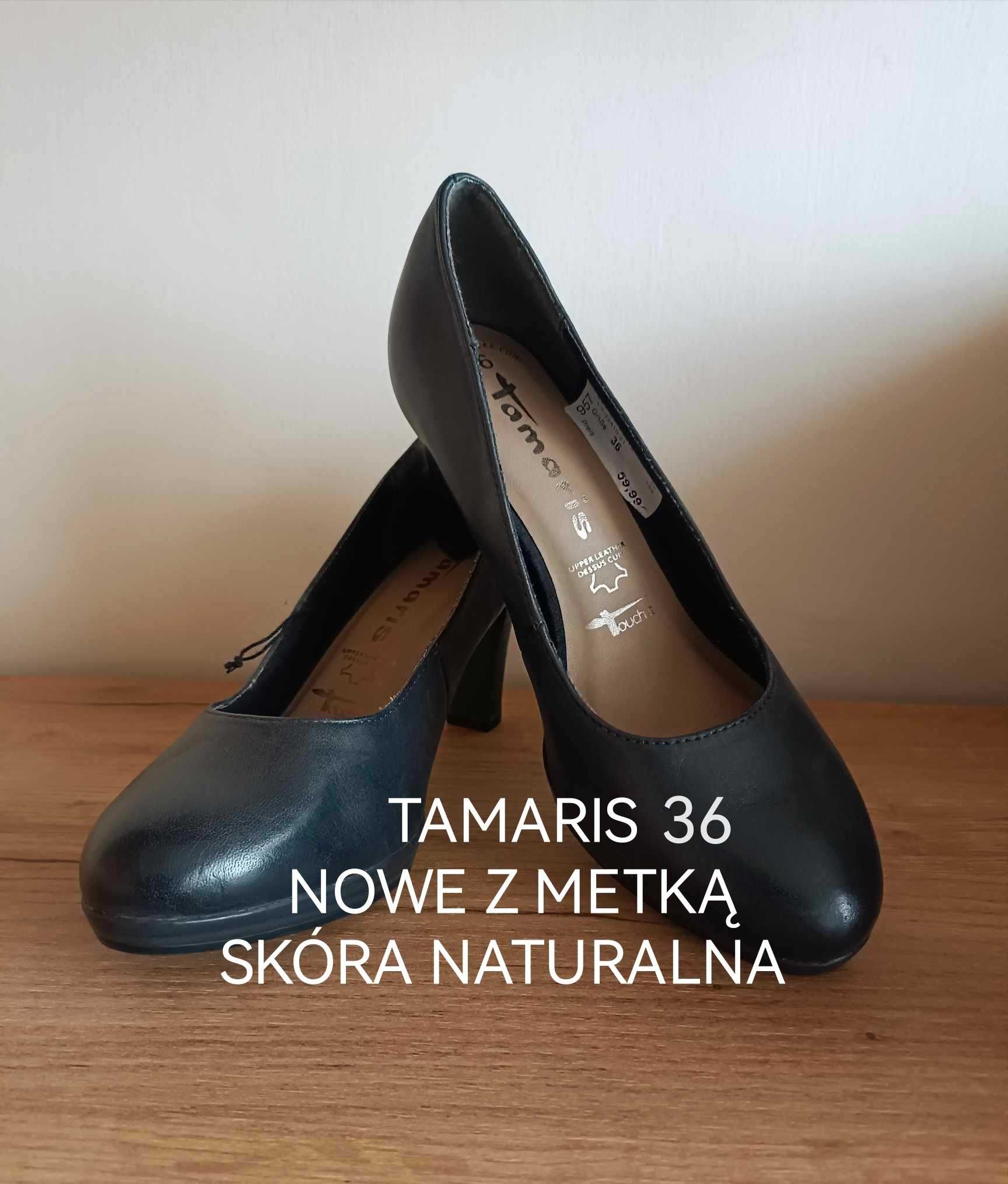 Tamaris roz 36 Nowe damskie buty obcas, czułenka