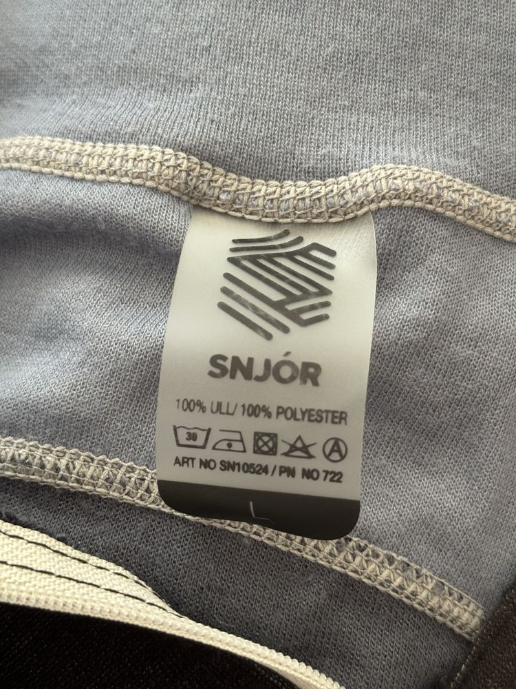 Bluza Snjor L 100% wełna trekking outdoor hikking half zip
