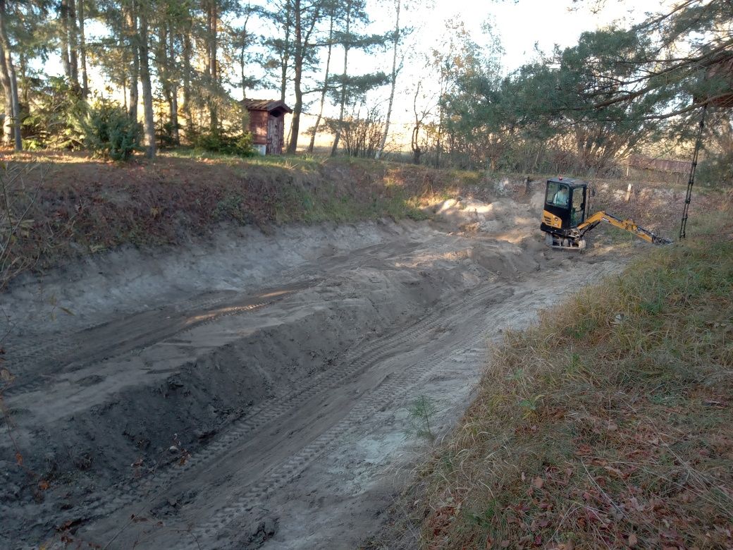 Usługi minikoparką, niwelacja prace ziemne