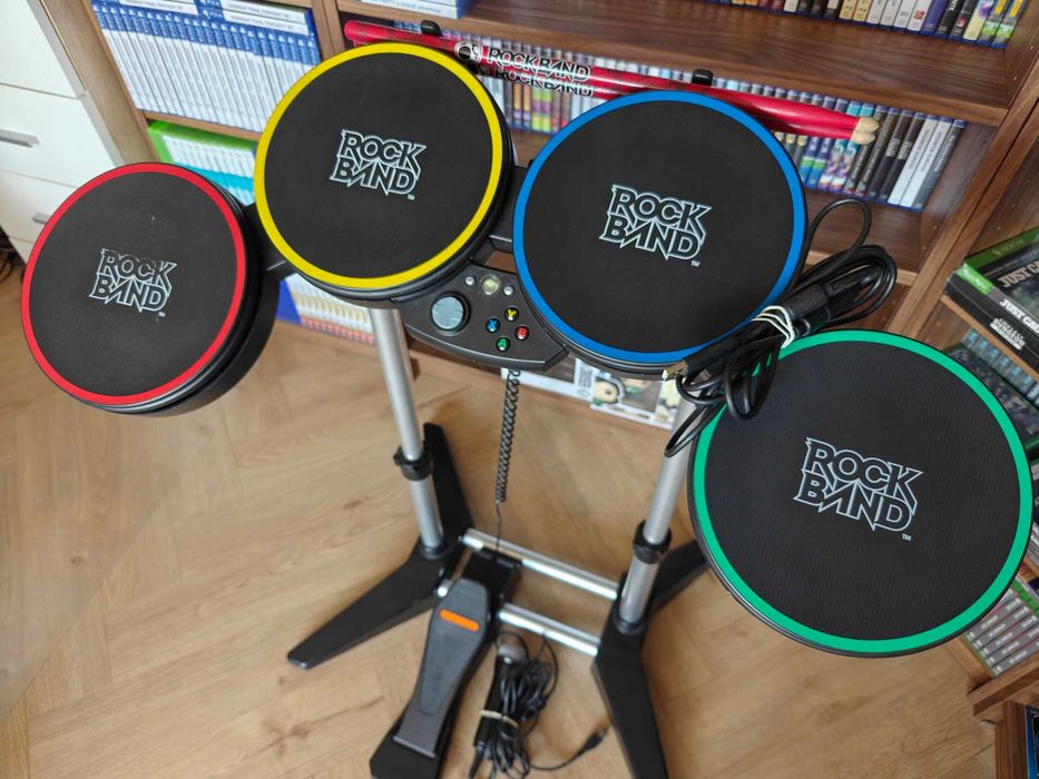 Xbox 360 Rock Band Harmonix Band Kit Perkusja Przewodowa Stan BDB