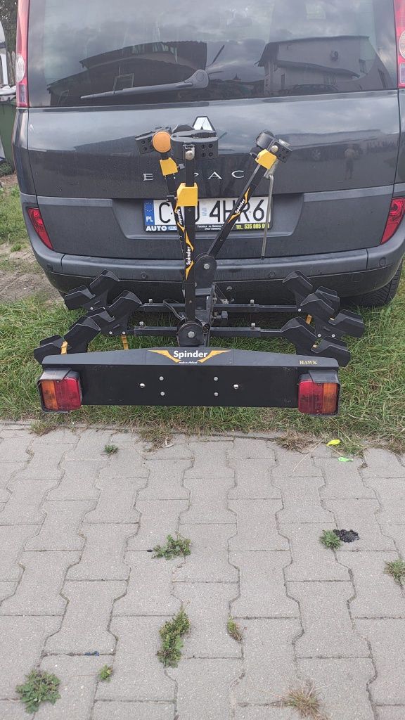 Bagażnik na 3 rowery na hak uchylny