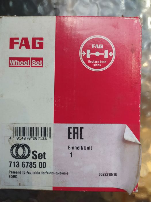 Подшипники ступицы Ford Transit  FAG 713 6785 0