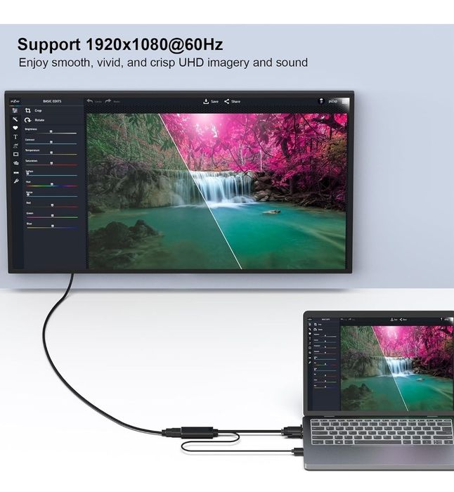 Adaptador BENFEI VGA para HDMI 1080P