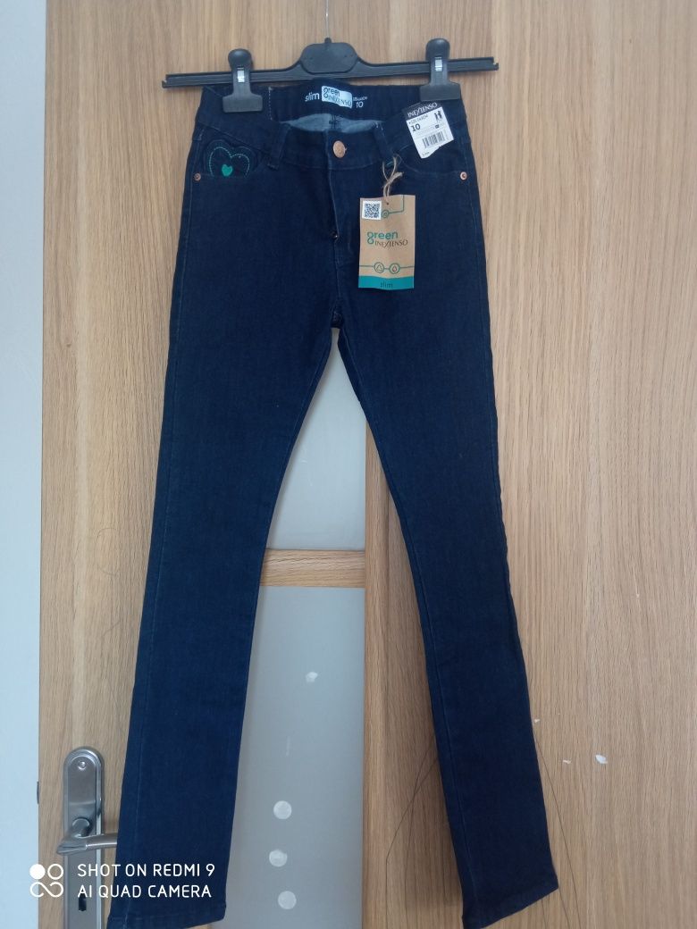 Nowe jeansy Slim, rozm 131-143cm