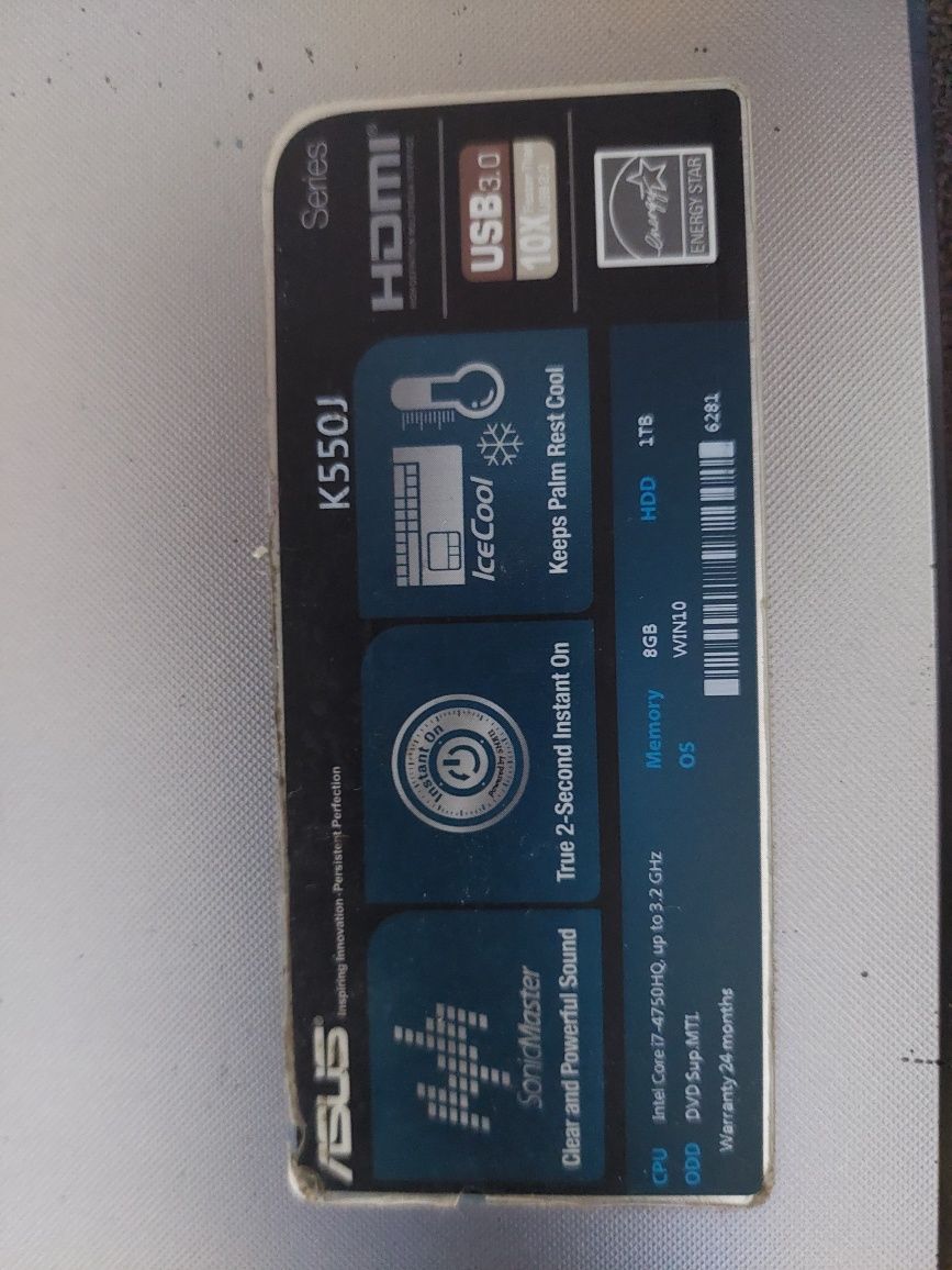 ASUS K550J Intel 7
