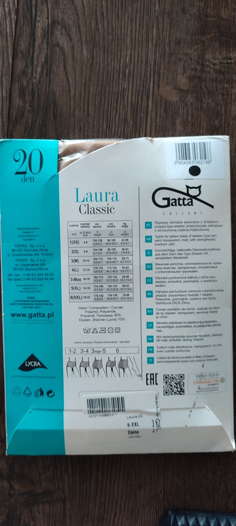 Rajstopy plus size 6 XL Gatta