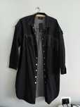Nowa kurtka katana dżinsowa jeansowa długa M/L oversize z frędzlami