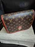 Torebka brązowo czarna a la louis vuitton na długim pasku szer. 23cm
