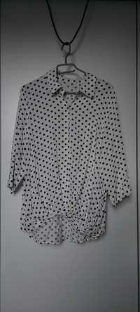 Koszula w groszki typu oversize 100 % rayon