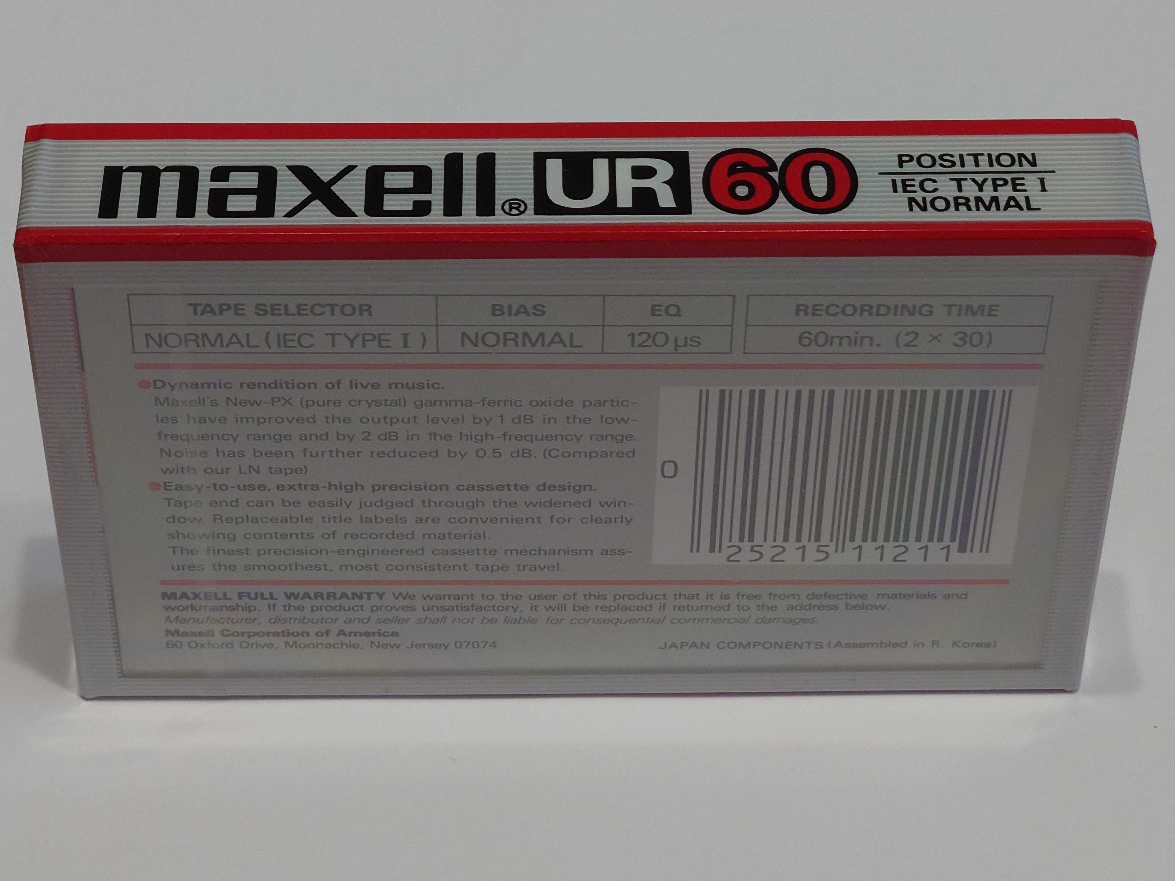 Maxell UR 60 model na rok 1985 na rynek Amerykański