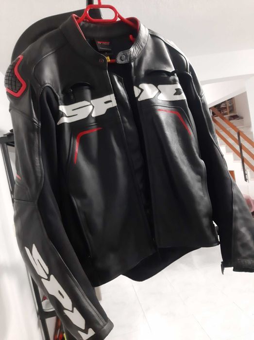Blusão motard SPIDI em pele práticamente novo