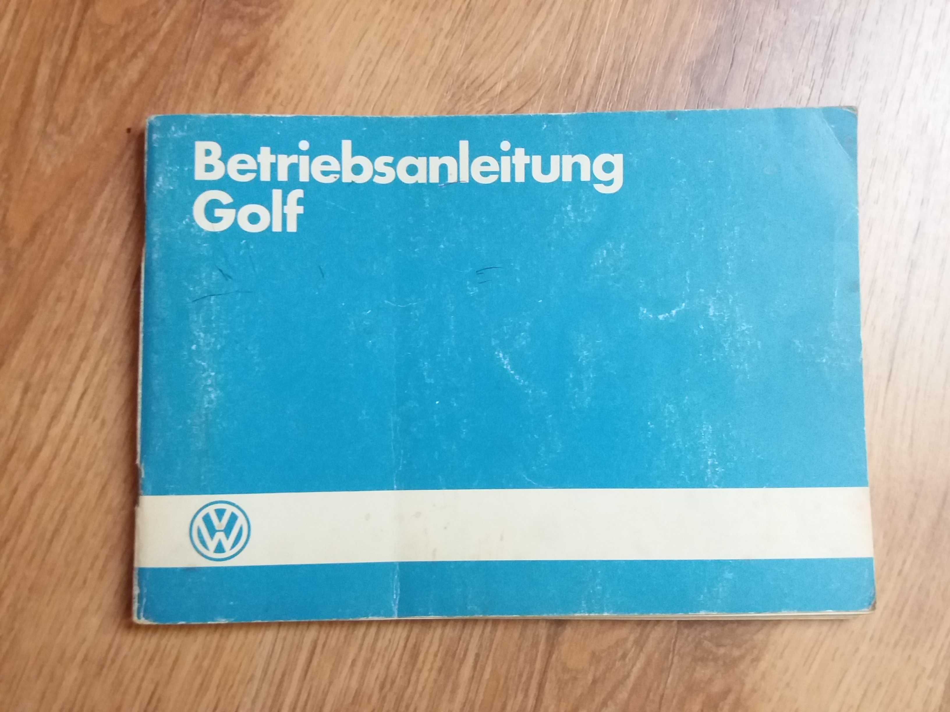VW GOLF Betriebsanleitung.Instrukcja Obsługi 1984r.VOLKSWAGEN GOLF 2