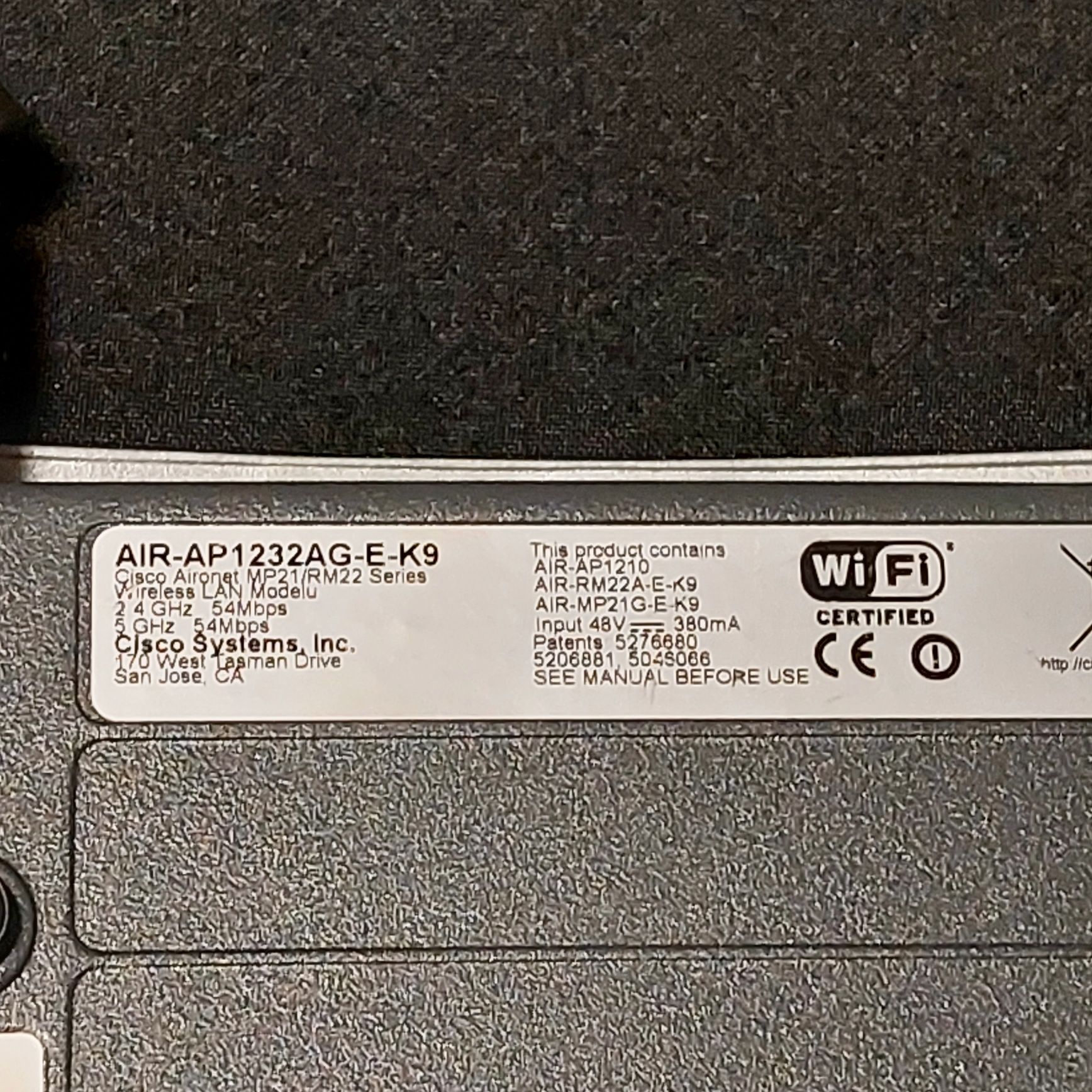 Бездротова точка доступу Cisco AIR-AP1232AG-E-K9