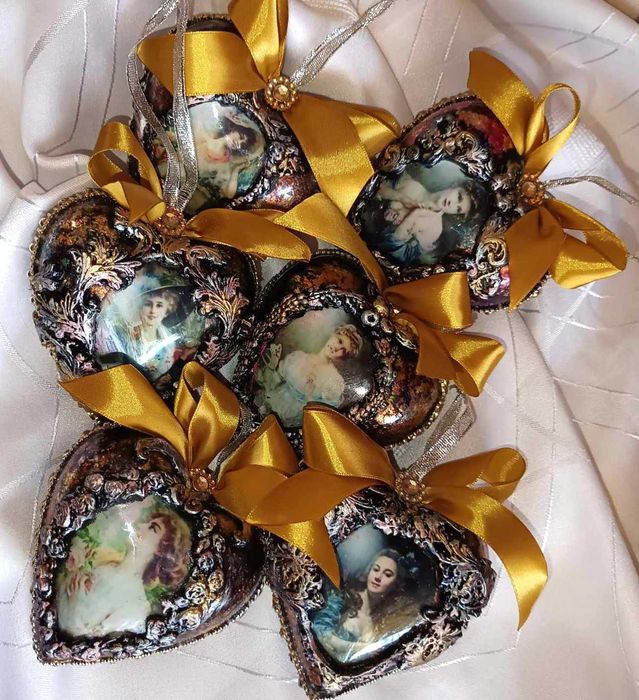 Serduszka akrylowe ozdoba dekoracja prezent Święta