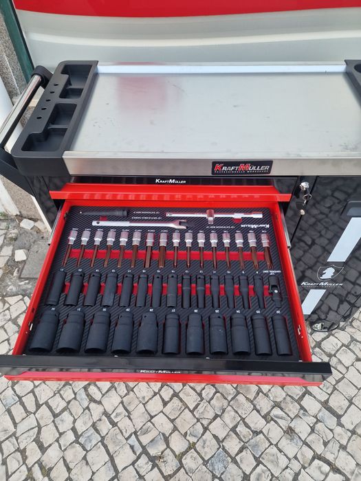 Carrinho de ferramenta de 7 gavetas completas