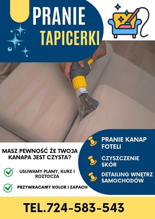 Pranie tapicerki | czyszczenie skór | Mycie parowe fug