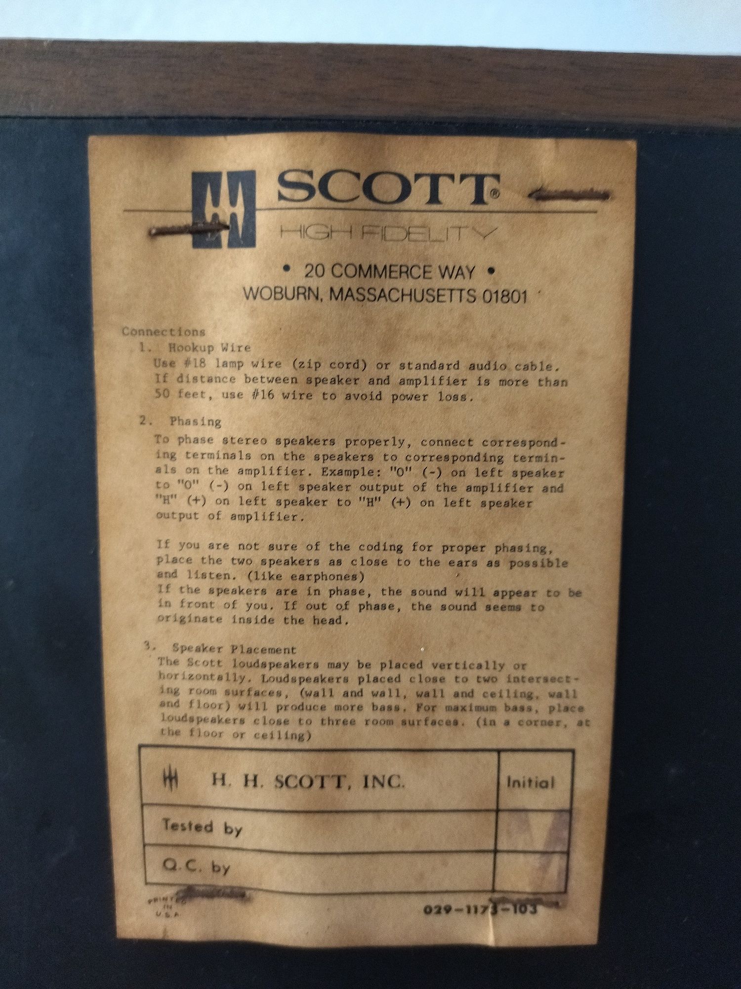 Altifalantes Scott S186