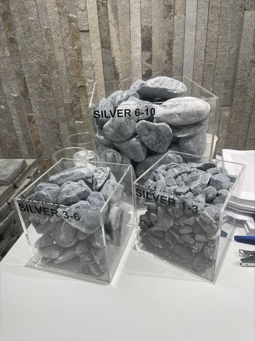Otoczaki szare SILVER grecki kamień naturalny darmowa dostawa 1000 kg