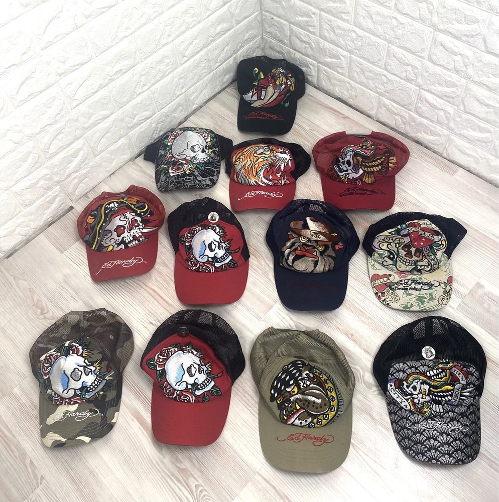 Бейсболка Ed Hardy ретро кепка ед харди мерч рок реп sk8 y2k боксы