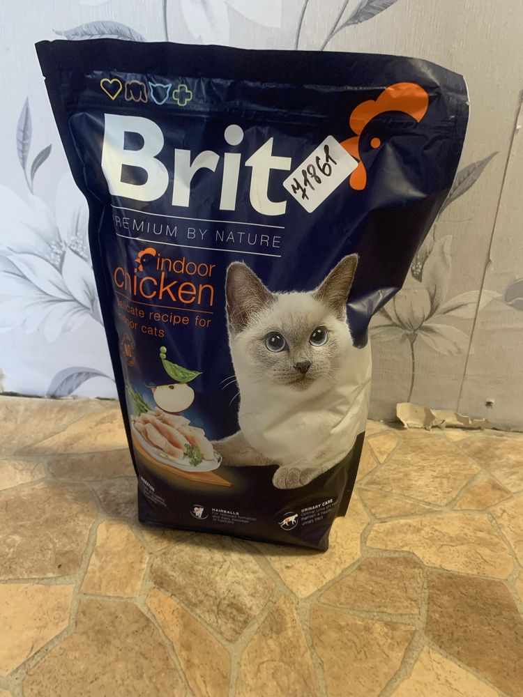 Корм brit premium indoor 1.5кг новый Чехия