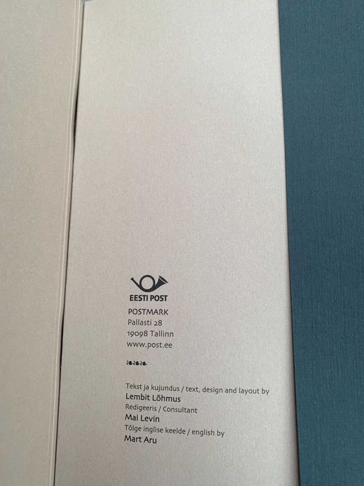 Edição EESTI Post Livro com 15 selos de arte da Estónia de 1994 a 2005