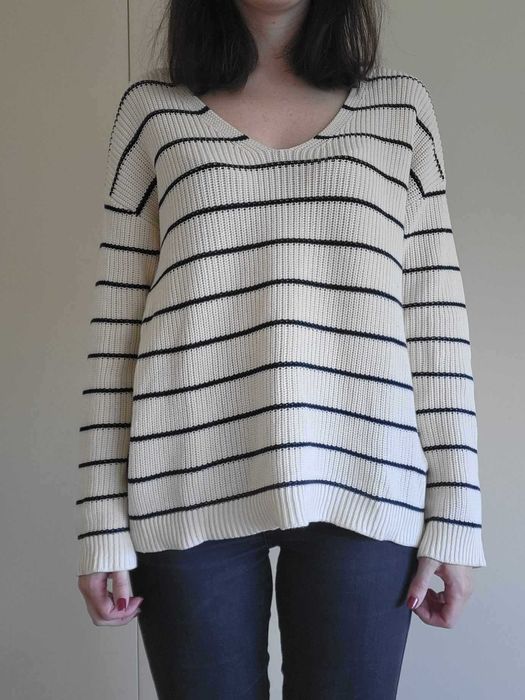 Blusa Riscas com Laços - Massimo Dutti