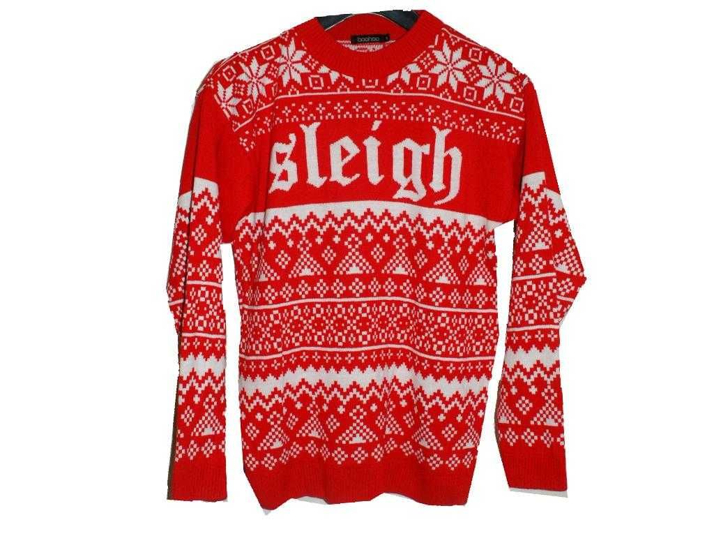 boohoo sweter męski norweski christmas vintage oldschool S