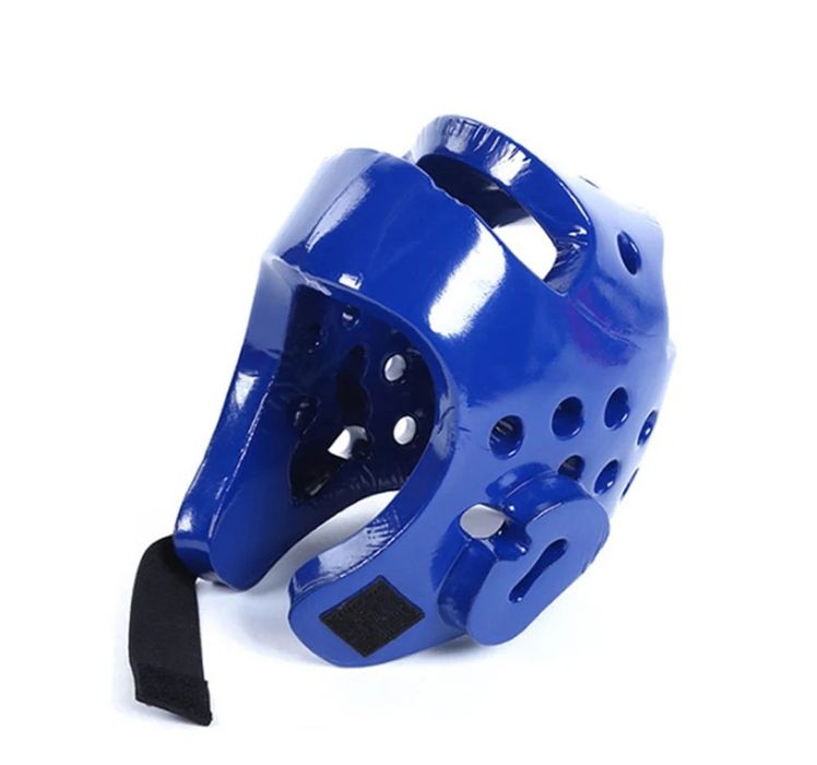 Шлем М Л для тхеквондо розмір M L втф Taekwondo WTF синій спортивний