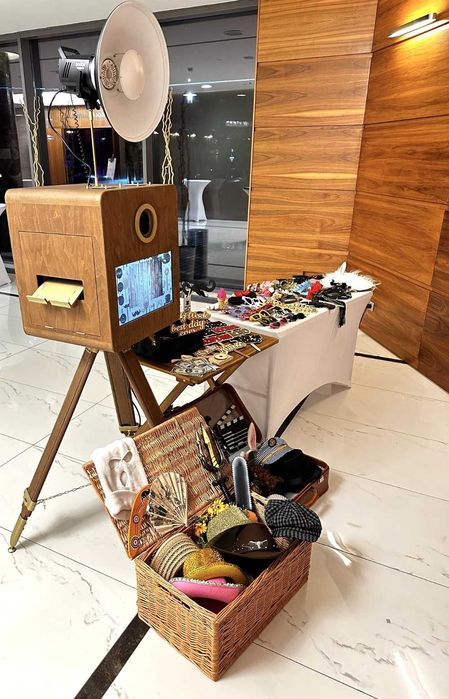 FOTOBUDKA RETRO FOTOBUDKA 360 PRO Fotobudka Drewniana Klasyczna JAKOŚĆ