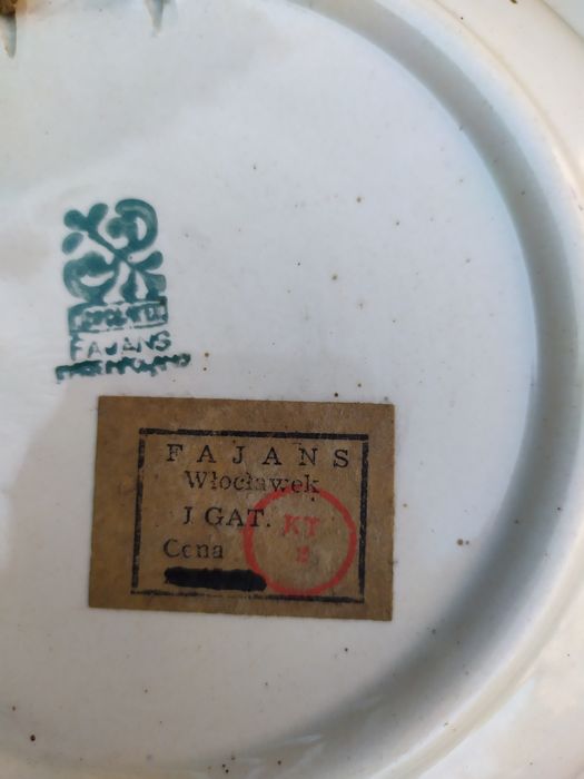 Talerz ręcznie malowany