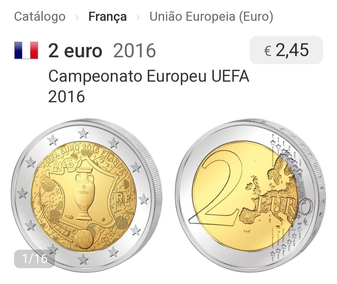 Moeda 2€, França 2016
